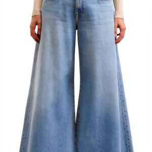 Jeans Wide Leg 7 For All Mankind Donna Azzurro Taglie 23-32-0