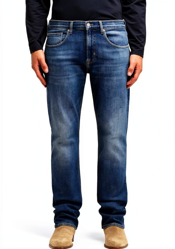 7 For All Mankind Jeans Uomo Straight Estate Blu Scuro