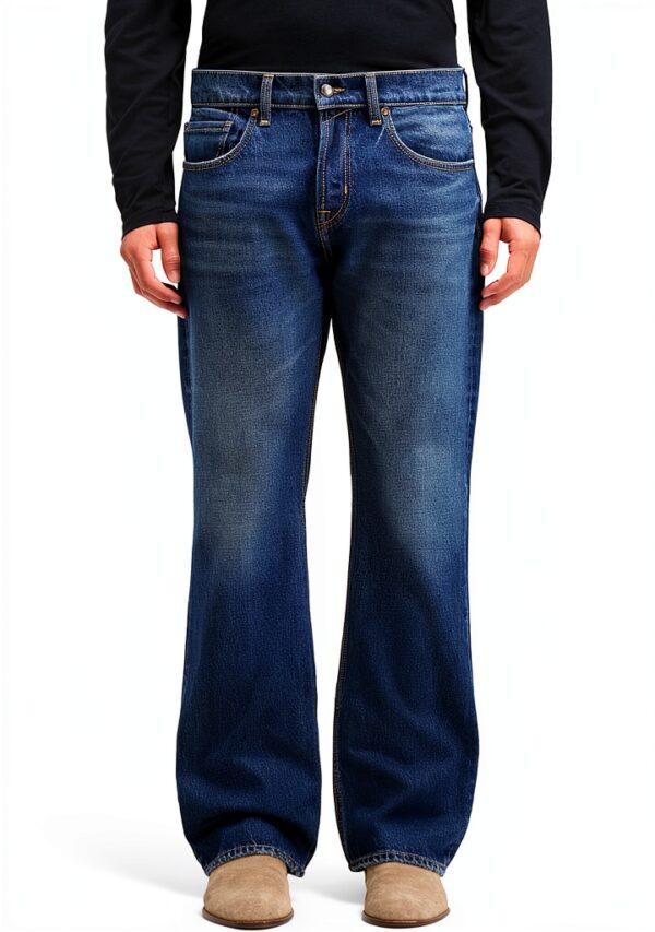 Jeans Uomo 7 For All Mankind Bootcut Brave Blu Scuro