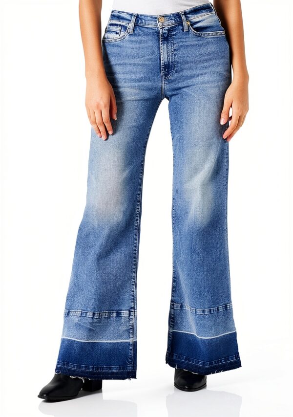 7 For All Mankind Jeans Donna Flare Fit Orlo Aperto